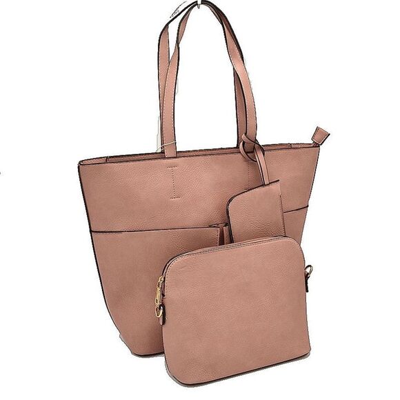 3N1 Large Soft Faux Leather Tote Handbags - Picture 1 of 5